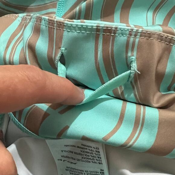 Ideology (1X) Compression Ocean Sigh Geo-print Pockets 10" Bike Shorts Plus Size - Picture 7 of 10